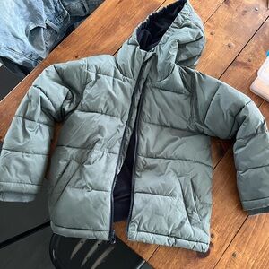 Crewcuts Sage Green Puffer Jacket with Hood